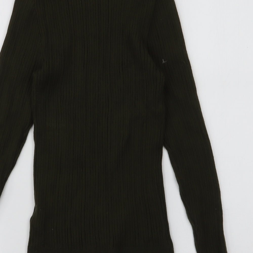 Primark Womens Green Roll Neck Viscose Pullover Jumper Size M