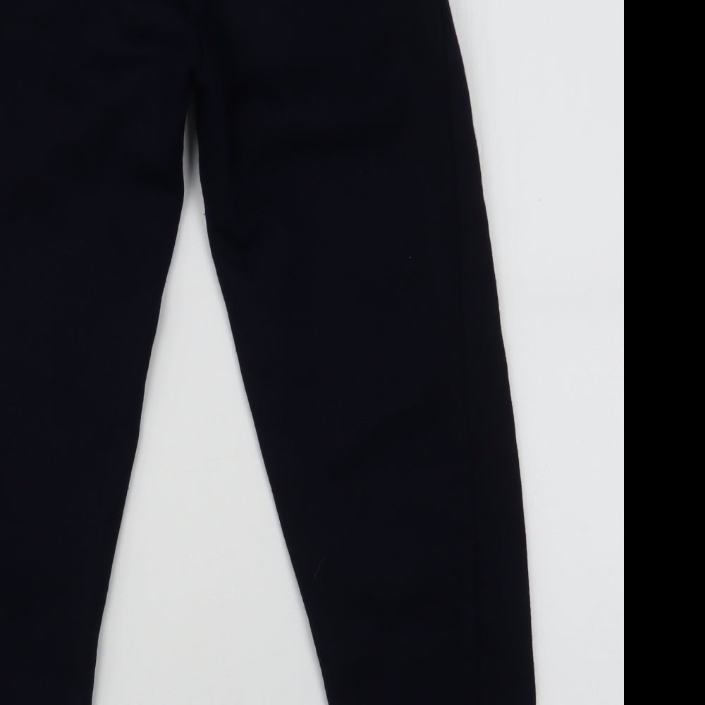 Diamond Kids Boys Blue Acrylic Jogger Trousers Size XS Slim Pullover