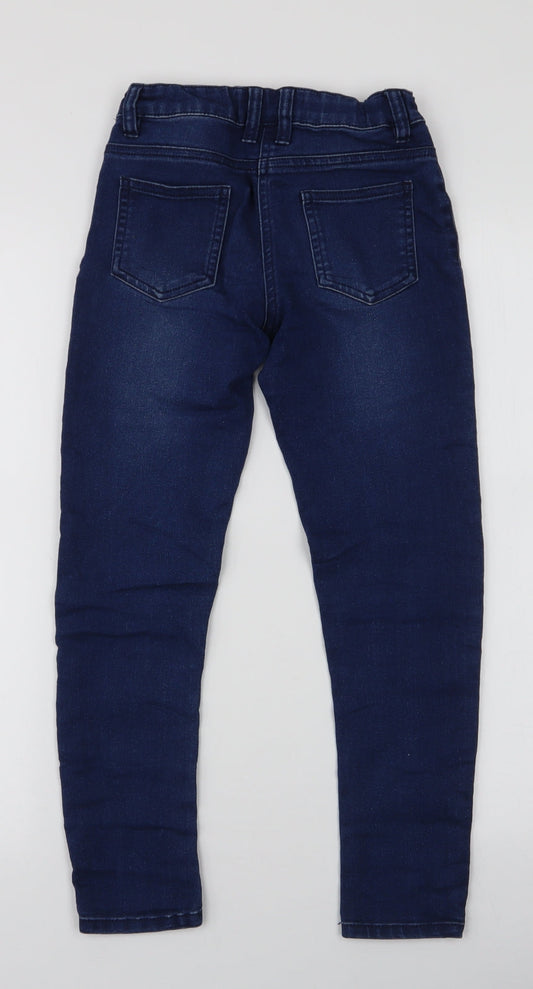 Dunnes Stores Boys Blue Cotton Skinny Jeans Size 9 Months Slim Zip