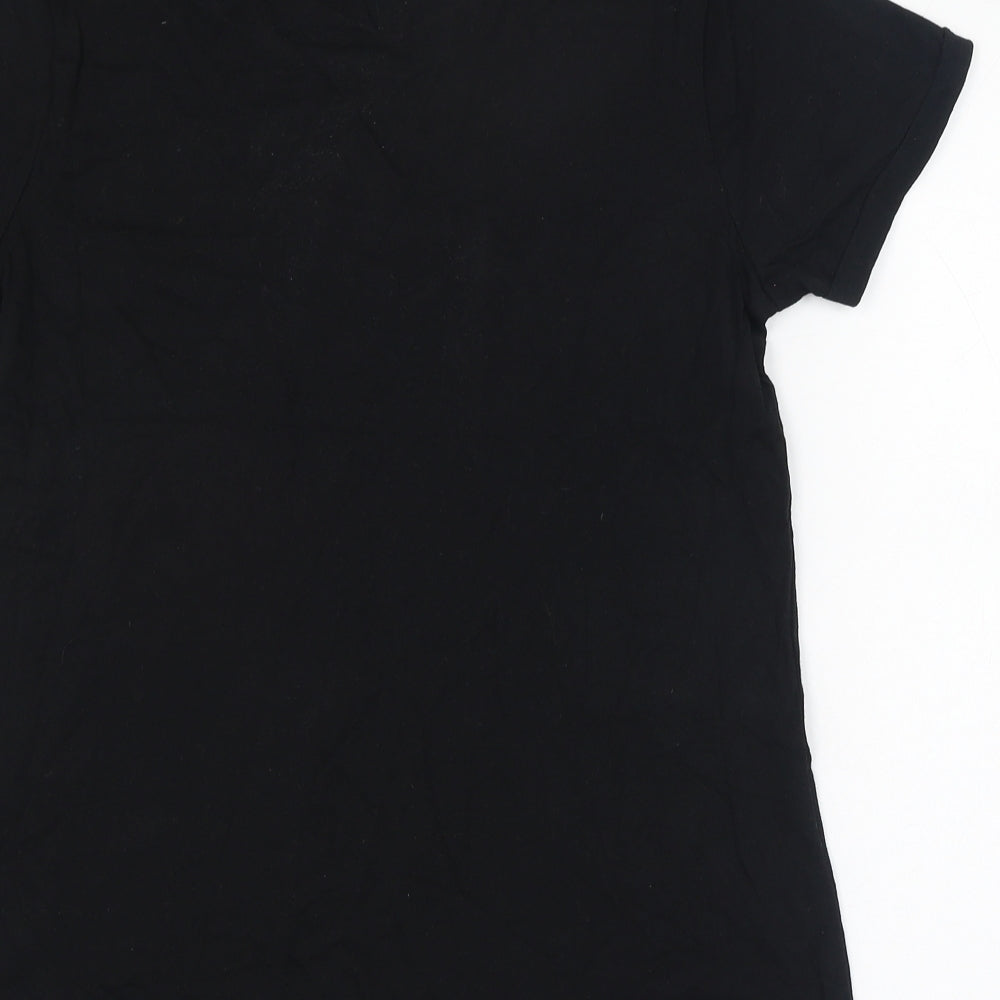 Womens UK Size 12 Paramour Black Basic T-Shirt