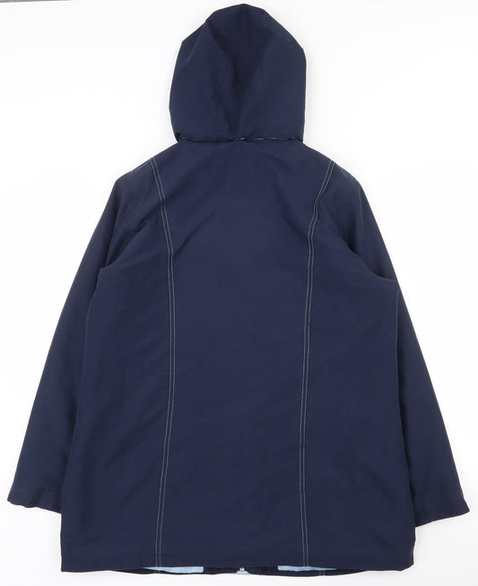 Womens UK Size S Bonmarché Blue Anorak Coat
