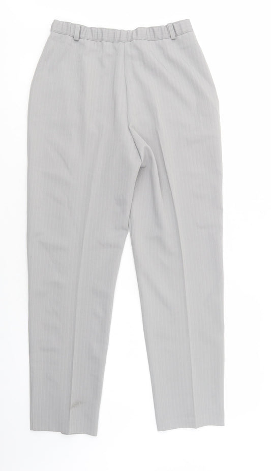 Womens UK Size 10 Slimma Regular Fit Dress Pants Grey Trousers
