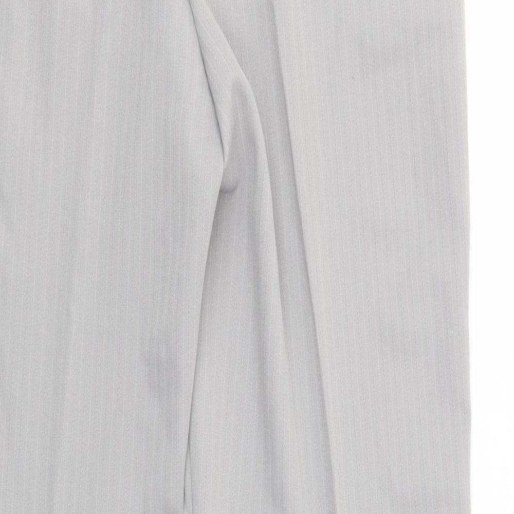 Womens UK Size 10 Slimma Regular Fit Dress Pants Grey Trousers