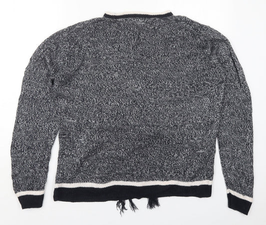 TU Mens Blue Crew Neck  Acrylic Pullover Jumper Size L   - Rudolph