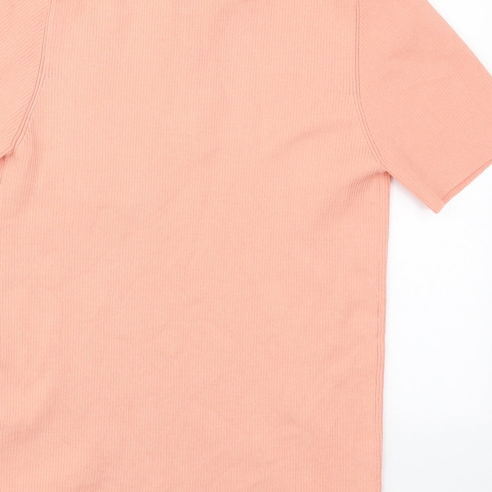 Dunnes Womens Pink Polyester Basic Polo Size XL Collared