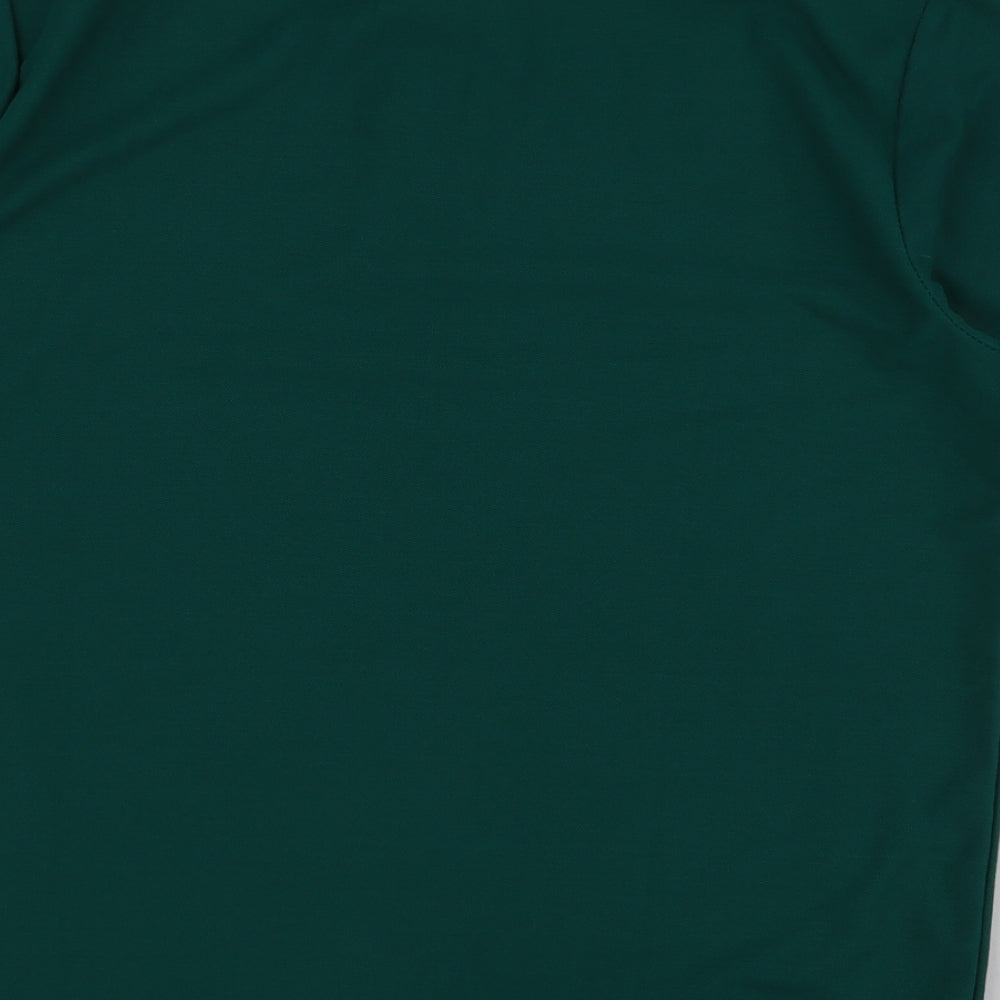 Urban Heritage Mens Green Polyester Polo Size S Collared Button