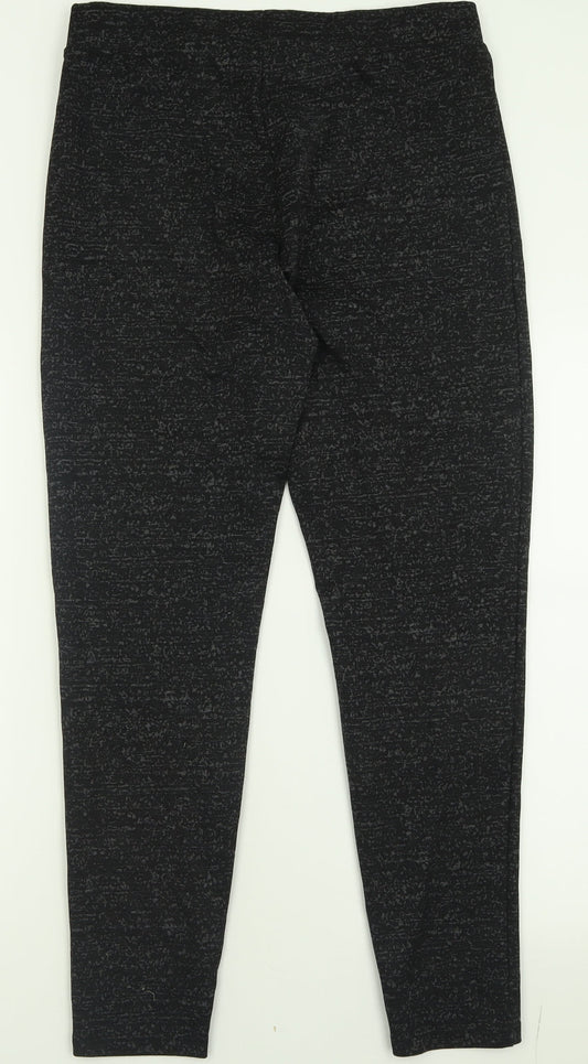 Womens UK Size 16 Papaya Regular Fit Capri Black Trousers