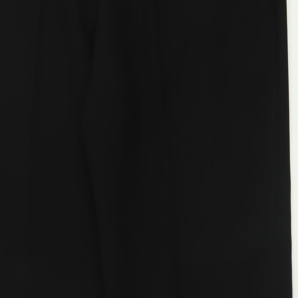 BM collection Womens Black Polyester Trousers Size 12 L29 in Regular Button