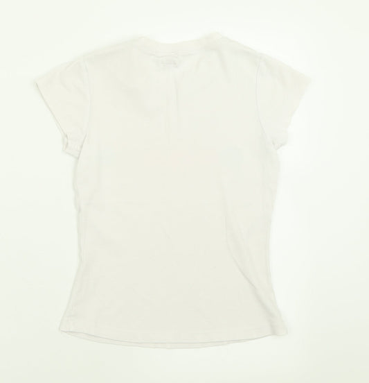 Womens UK Size XS Only White Basic T-Shirt