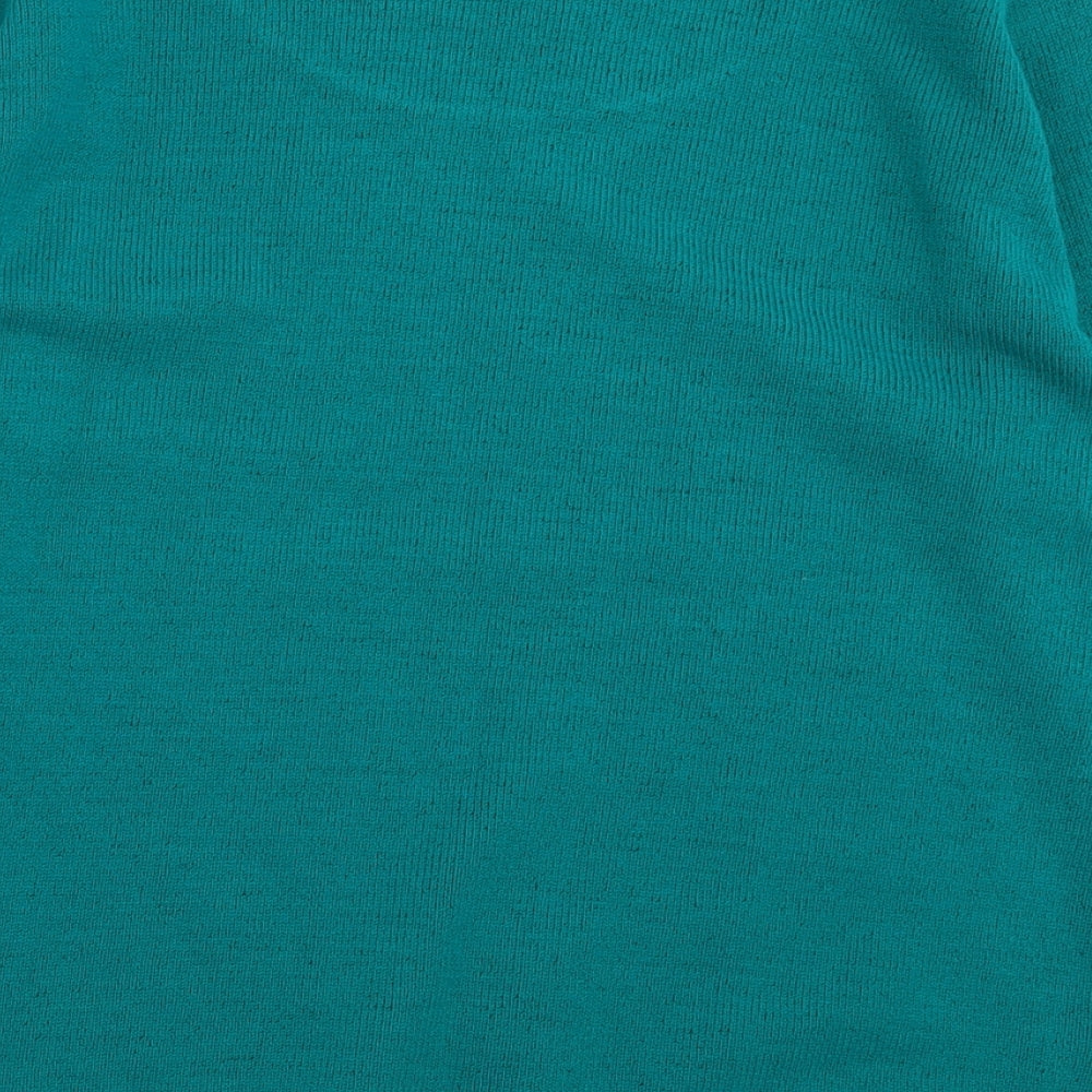 Womens UK Size M CHIC Green Pullover Jumper