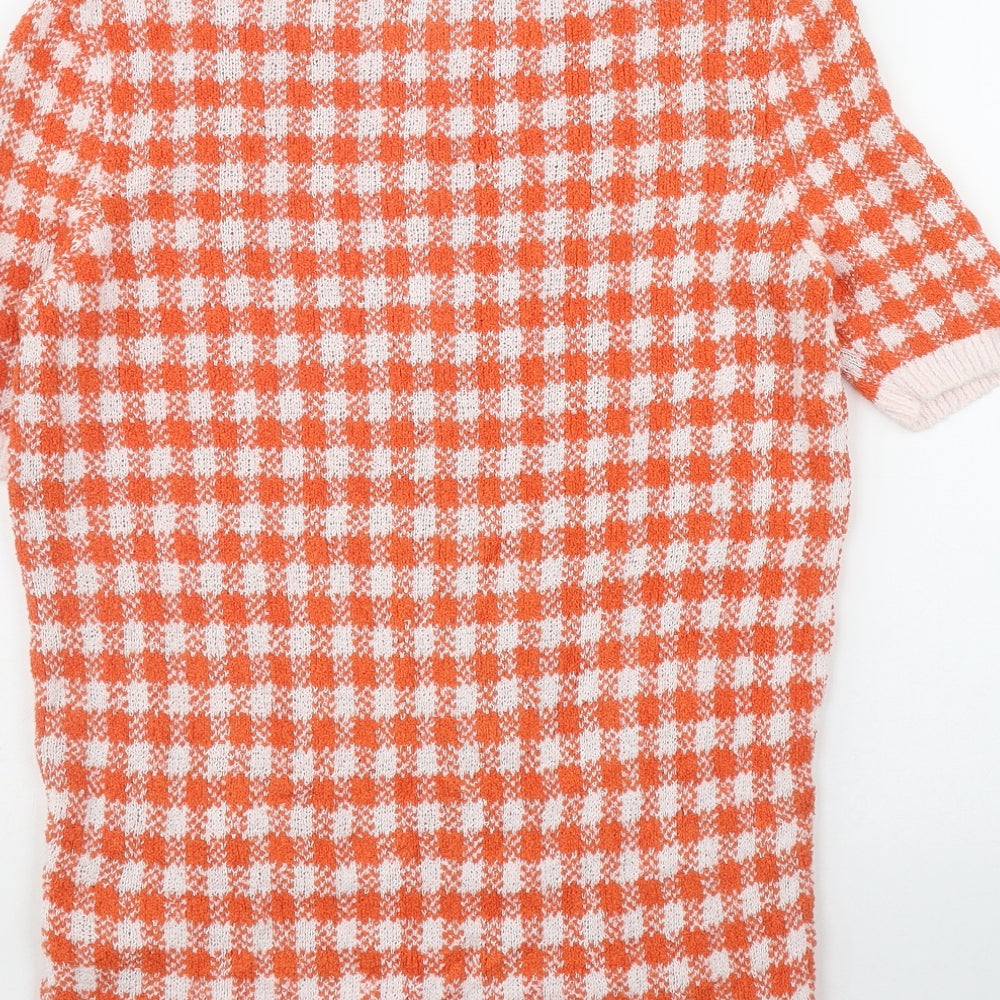 Womens UK Size 10 Marks and Spencer Orange Pullover Jumper