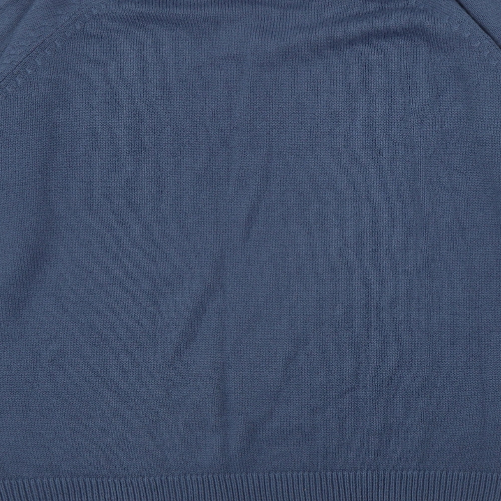 Southbay Mens Blue V-Neck Acrylic Pullover Jumper Size M