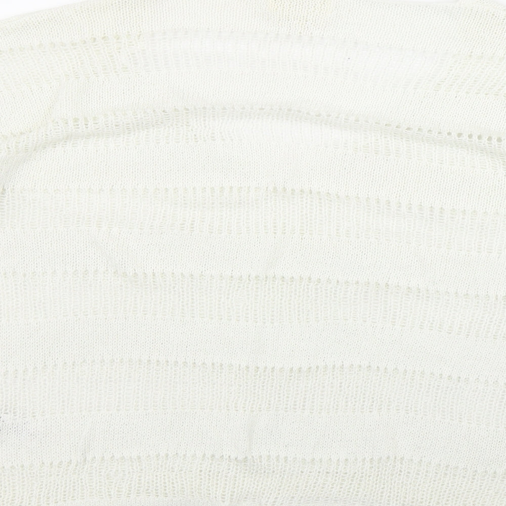 Womens UK Size 14 NEXT White Pullover Jumper