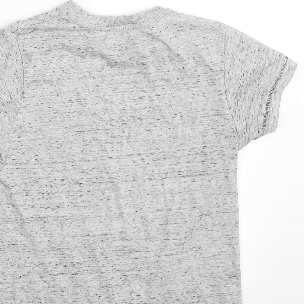 Matalan Boys Grey Cotton Pullover T-Shirt Size 8 Years Crew Neck Pullover - Good Vibes
