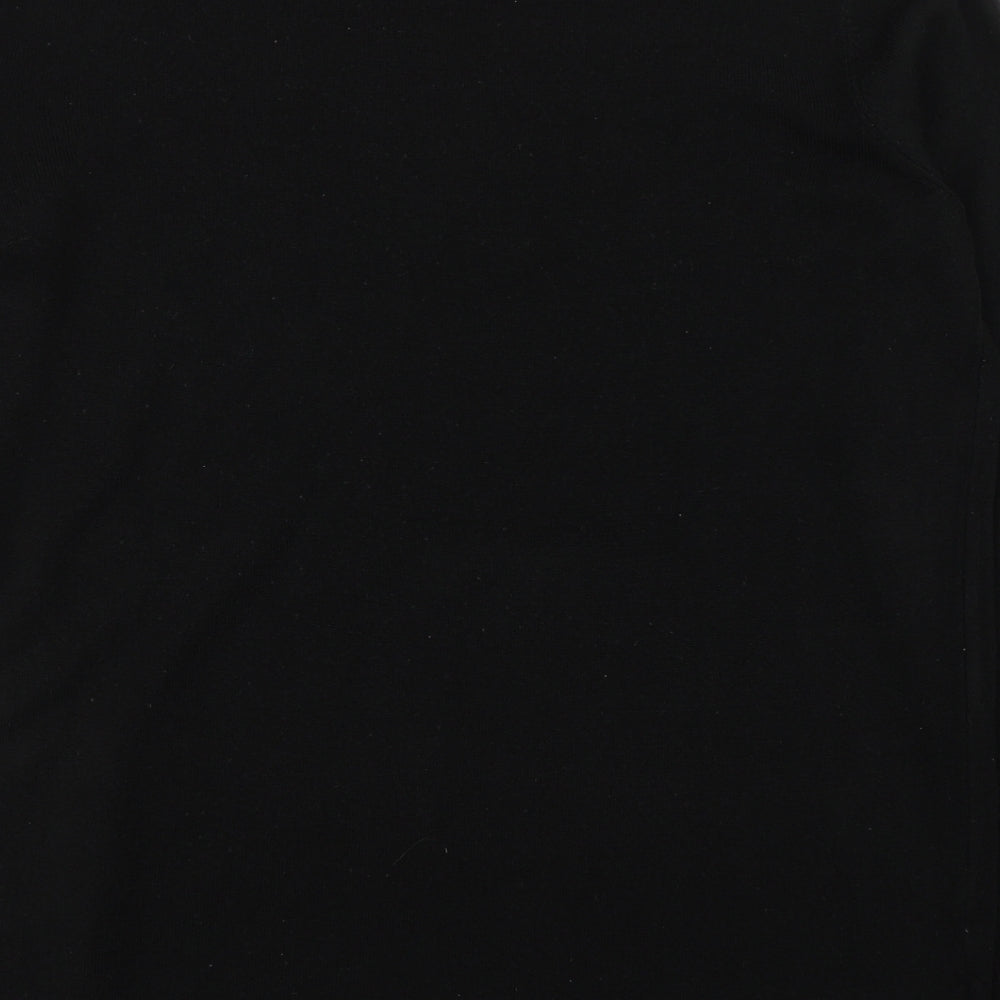 Primark Womens Black Acrylic Basic T-Shirt Size 12 Round Neck