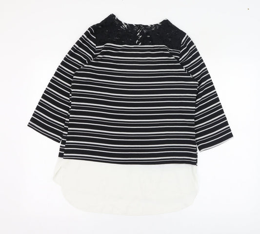 Womens UK Size 10 Atmosphere Black Basic Blouse