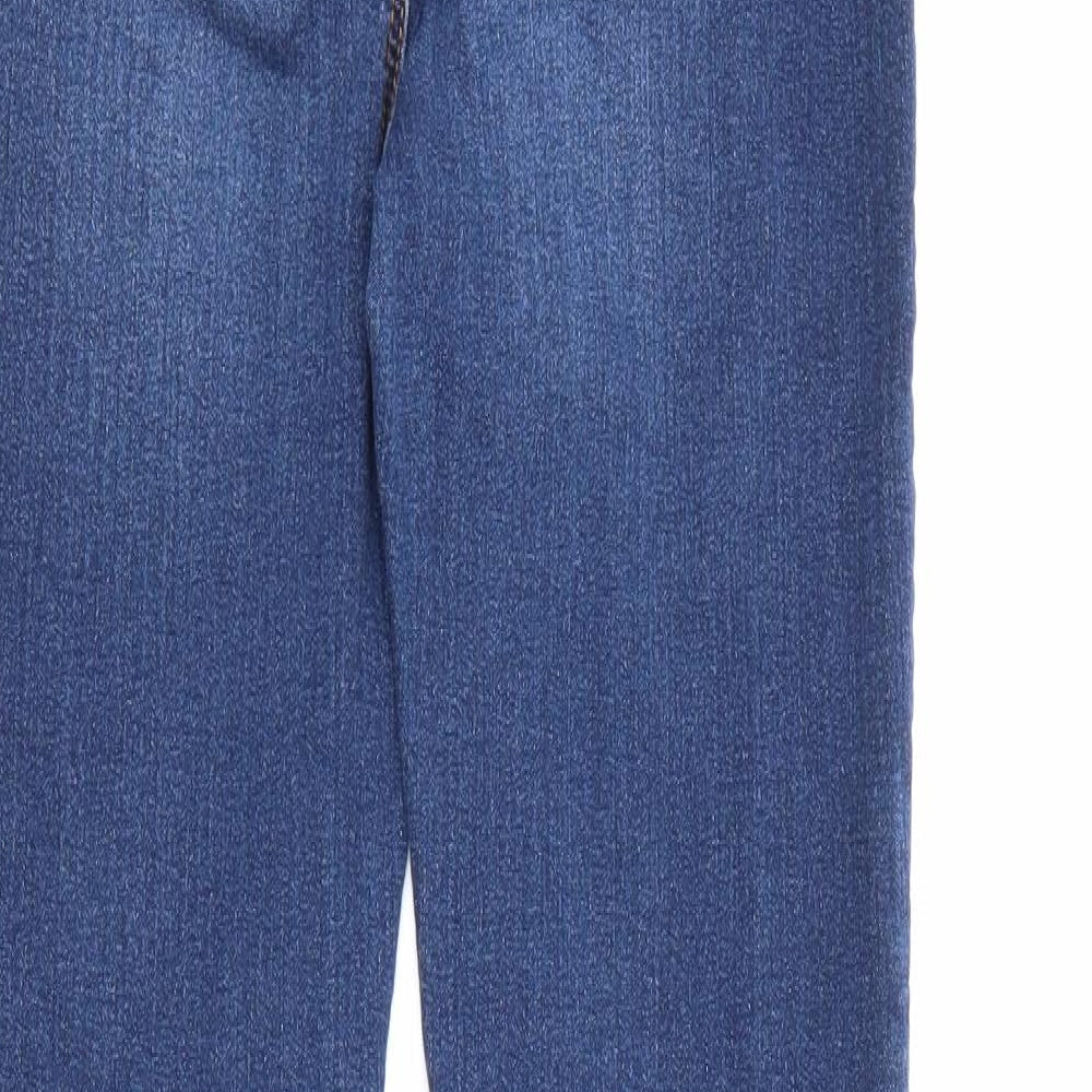 Dorothy Perkins Womens Blue Cotton Skinny Jeans Size 8 L28 in Regular Button