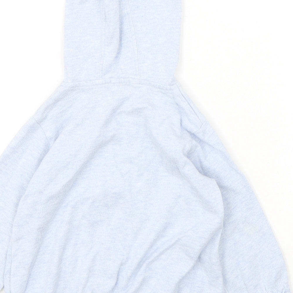 Mexx Girls Blue Cotton Full Zip Jumper Size 18-24 Months Zip
