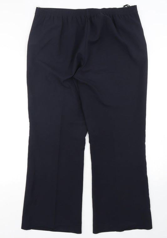Womens UK Size 14 Papaya Regular Fit Blue Trousers