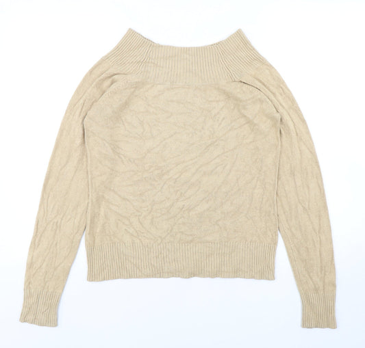 Womens UK Size XL Debbie Morgan Beige Pullover Jumper