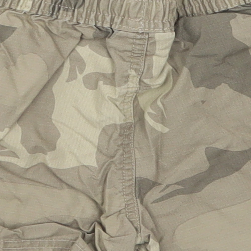 Cherokee Boys Green Camouflage Cotton Cargo Trousers Size 9-12 Months Drawstring - Shors
