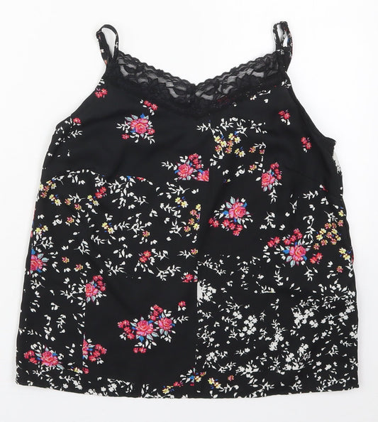 Womens UK Size 6 Only Black Basic Tank