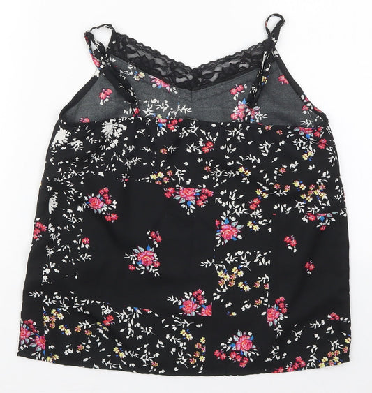 Womens UK Size 6 Only Black Basic Tank