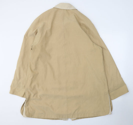 Holmewood Womens Beige Overcoat Coat Size 14 Button