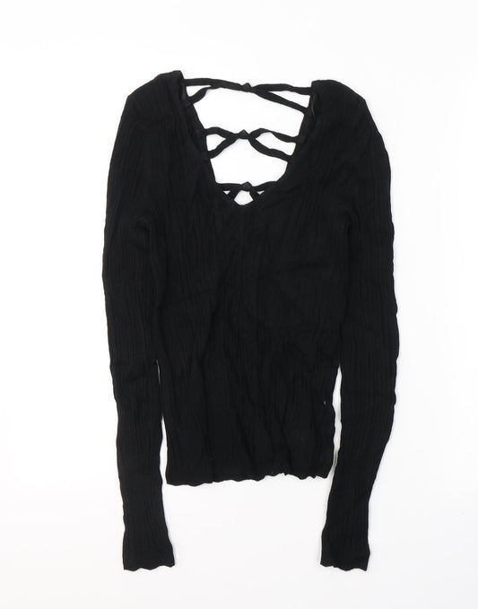 Womens UK Size 6 Miss Selfridge Black Basic Blouse