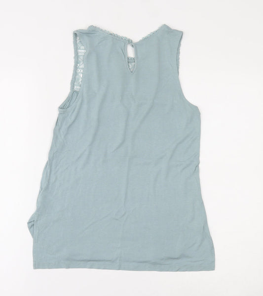 Womens UK Size XS H&M Blue Jersey Blouse