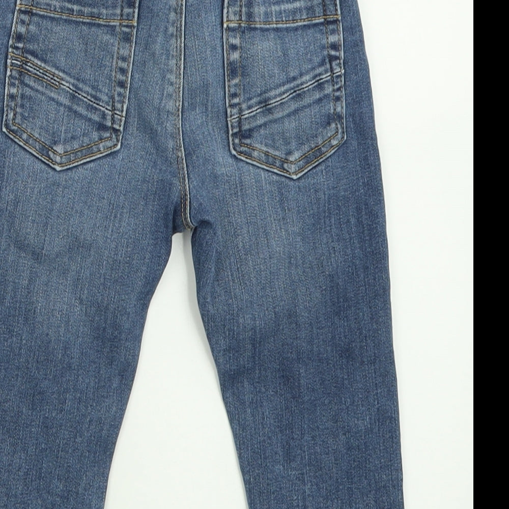 geprge Boys Blue Cotton Straight Jeans Size 2 Years Regular Tie