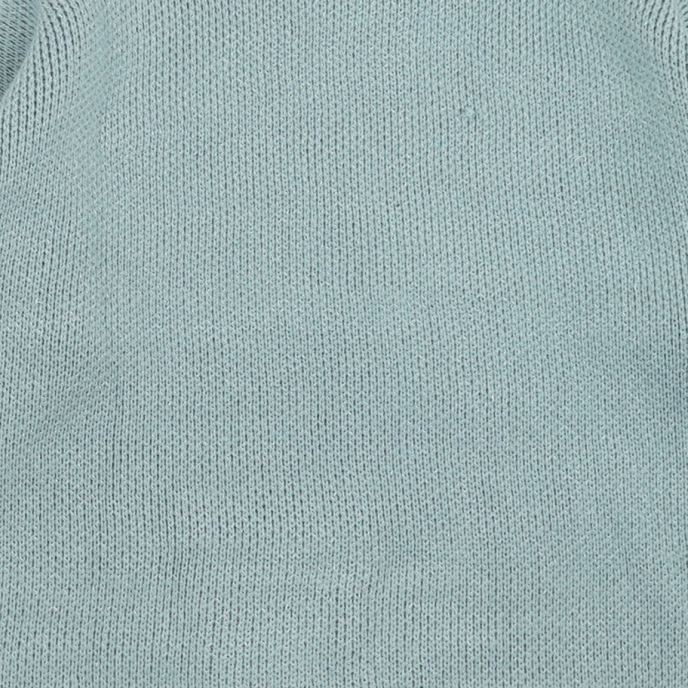 Damart Womens Blue Crew Neck Acrylic Pullover Jumper Size 12