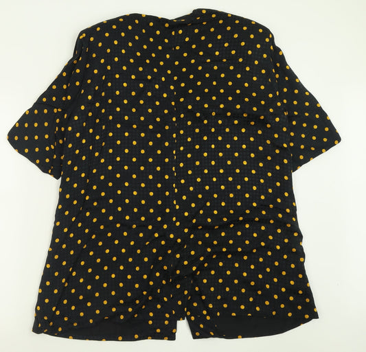 Anne Klein Womens Black Polka Dot Jacket Blazer Size S Button