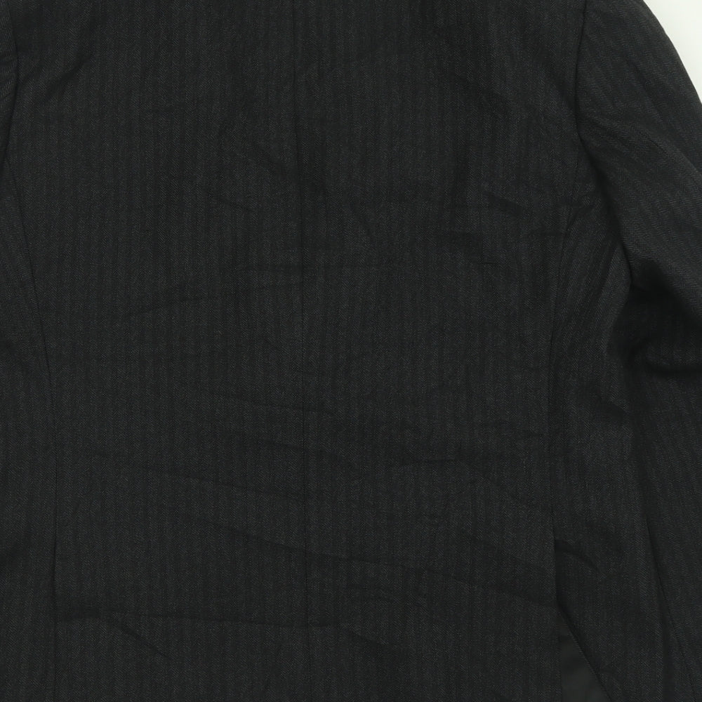 Michael Stewart Mens Black Acetate Jacket Suit Jacket Size 40