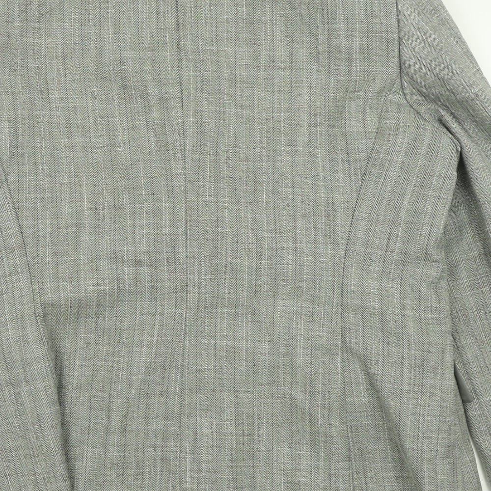 Kasper Womens Grey Polyester Jacket Suit Jacket Size 12