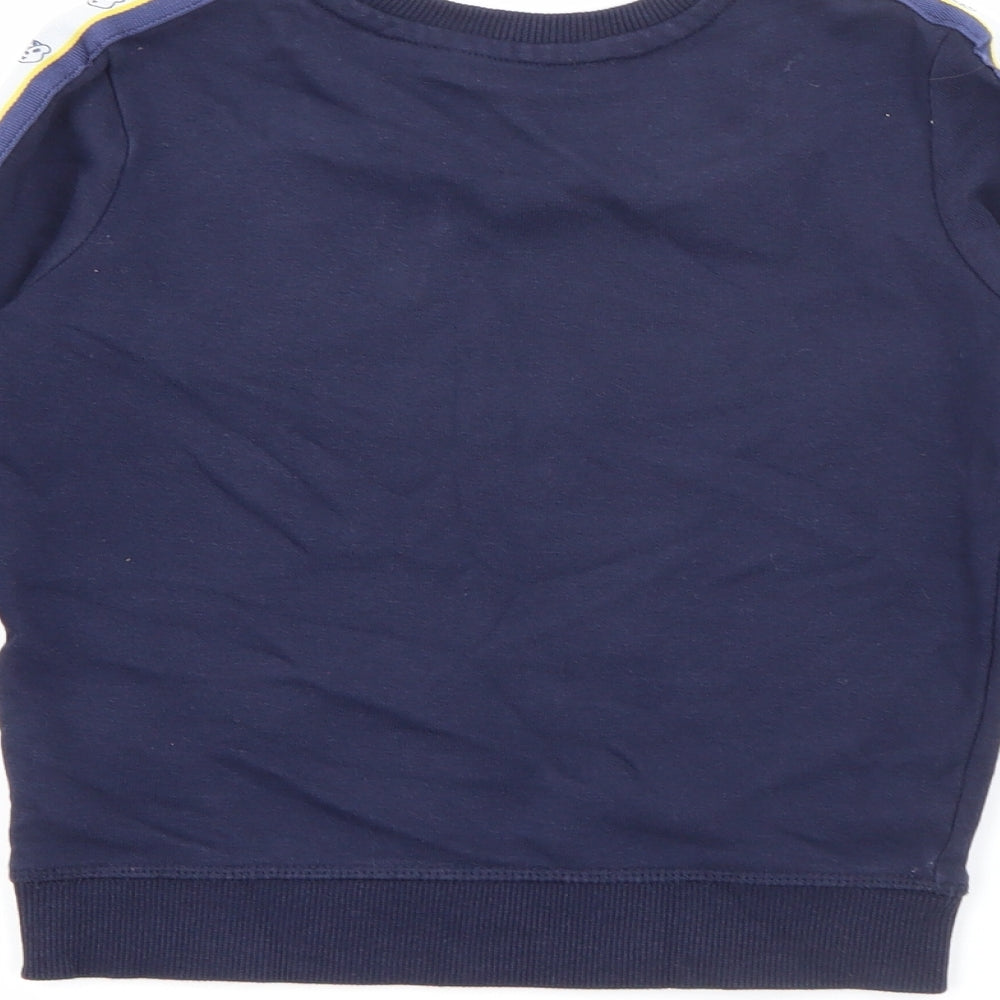 George Boys Blue Cotton Pullover Sweatshirt Size 3-4 Years - Pudsey