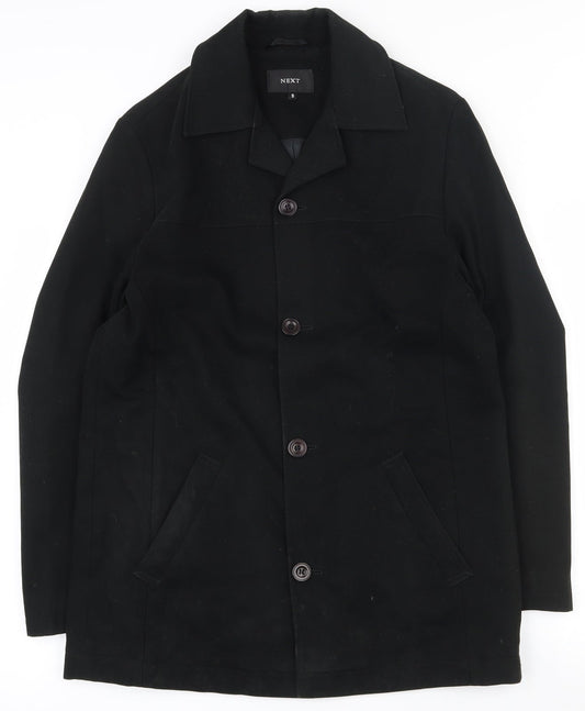 Womens UK Size S NEXT Black Overcoat