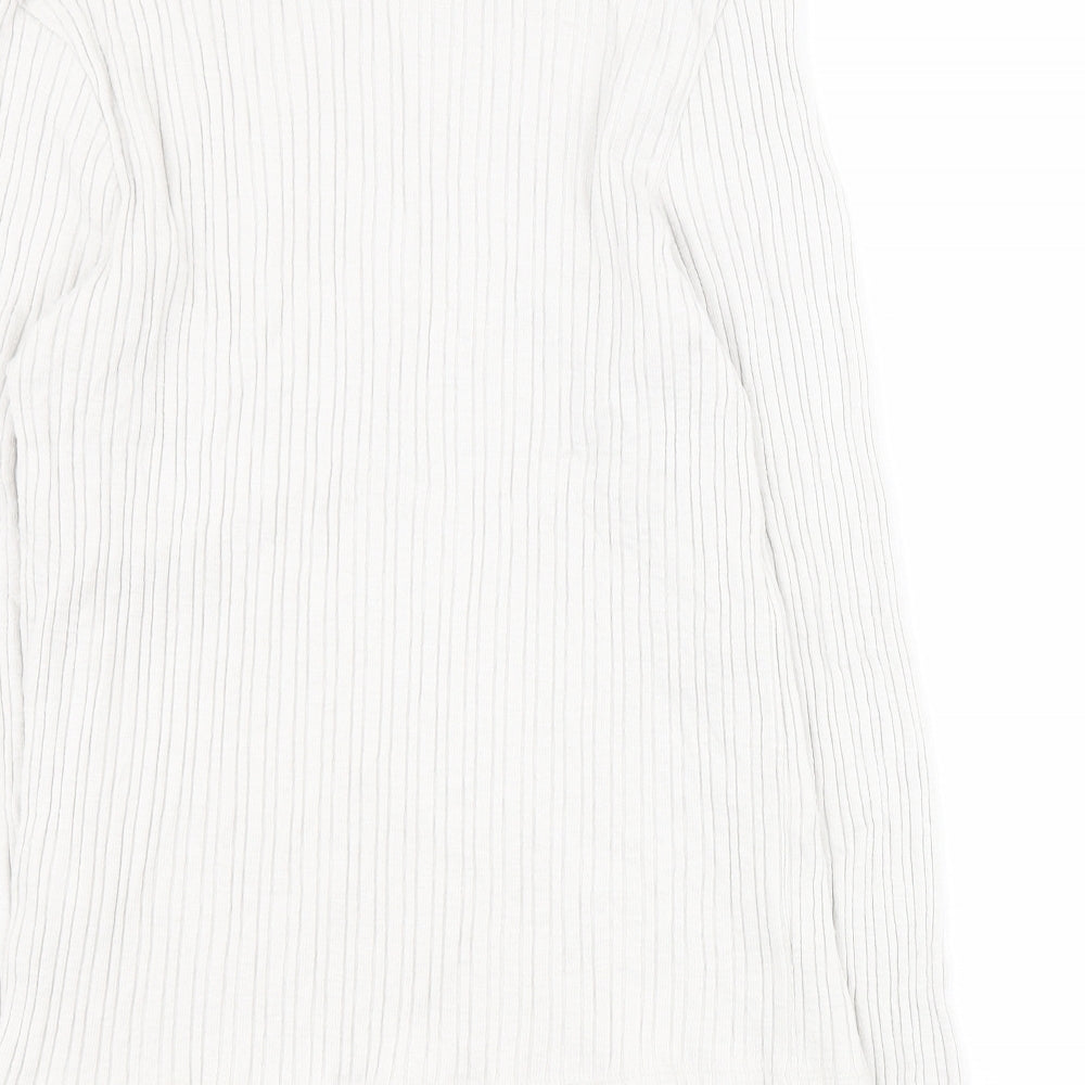 Brand and care label for George women’s grey round neck cotton jumper, size UK 16, - ribbed