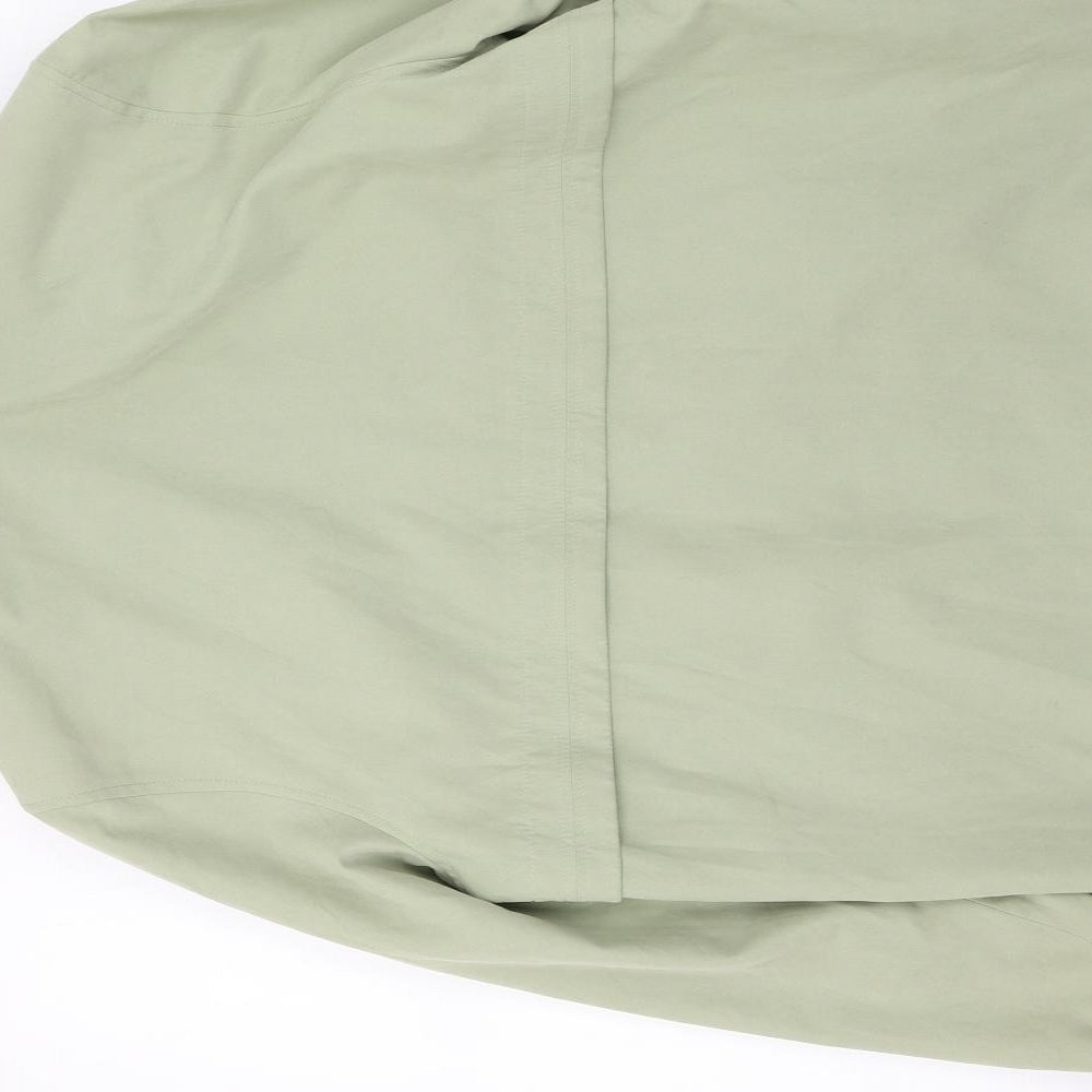 Image Creation Womens Green Trench Coat Coat Size 12 Zip