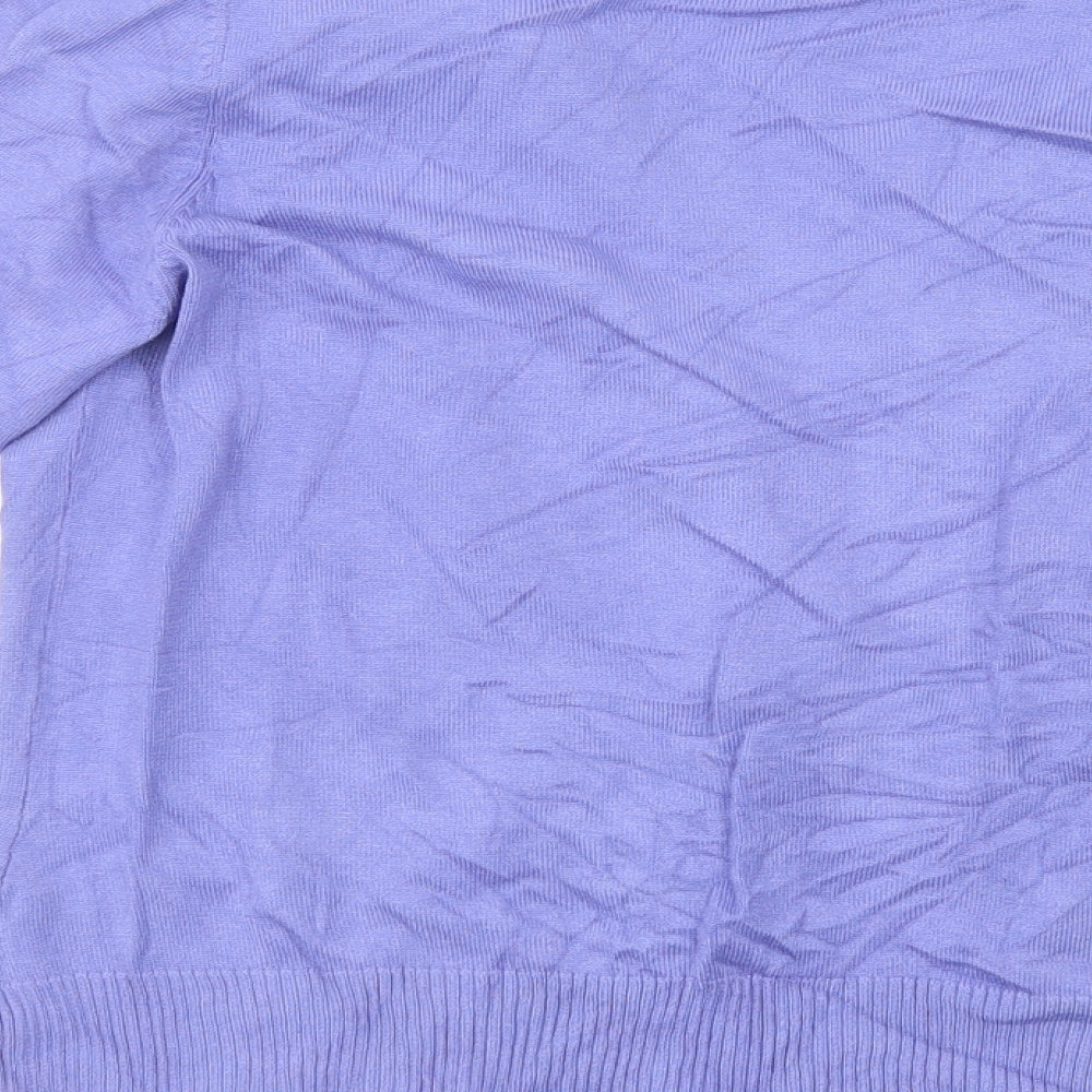 Womens UK Size M Sarah Hamilton Purple Cardigan Jumper