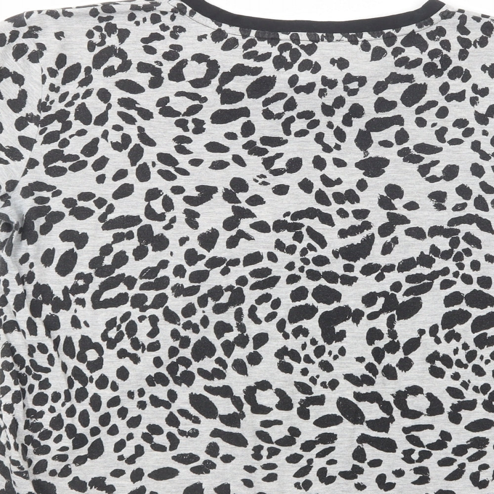 Womens UK Size 12 New Look Grey Basic T-Shirt
