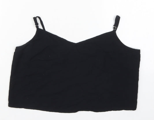 Womens UK Size XS Hollister Black Cropped Tank