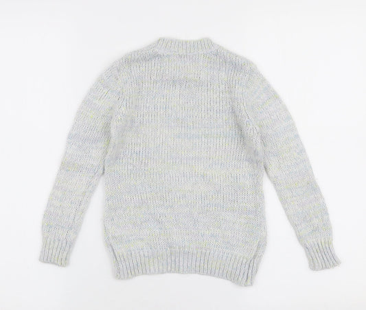 Miss Evie Girls Multicoloured Round Neck Acrylic Pullover Jumper Size 6-7 Years Pullover - Heart