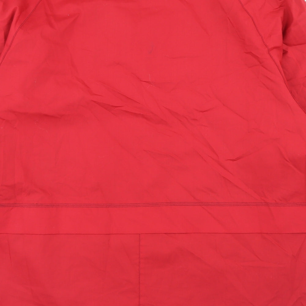 Brand and care label for Klass women’s red jacket, size M, zip