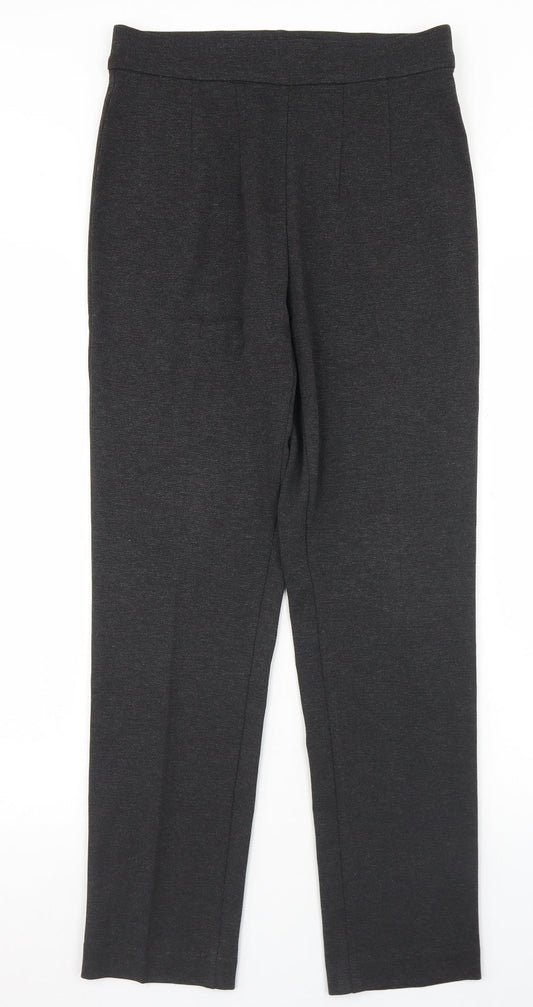 Womens UK Size 10 Marks and Spencer Regular Fit Dress Pants Grey Trousers