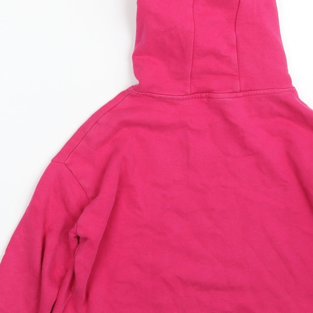 NEXT Girls Pink Cotton Pullover Hoodie Size 9 Years Pullover - It's Cool ; Be Kind