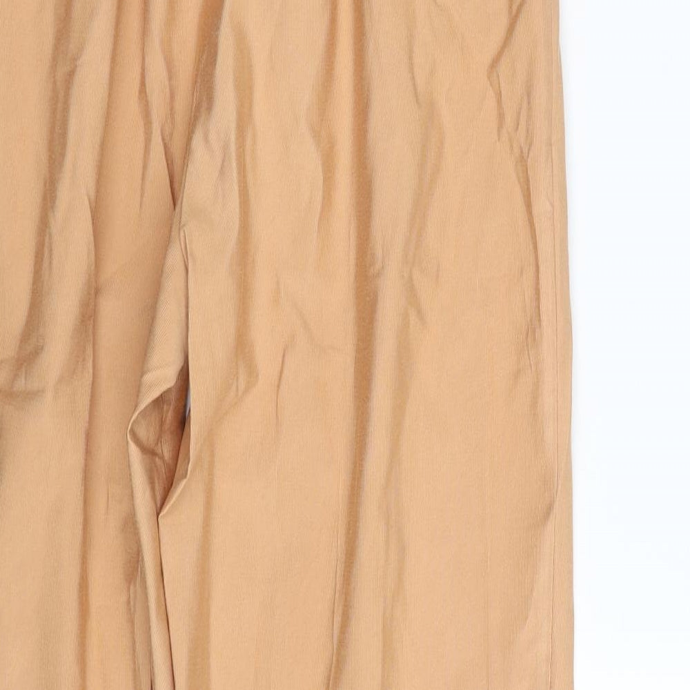 Primark Womens Orange Viscose Trousers Size 12 L31 in Regular Zip