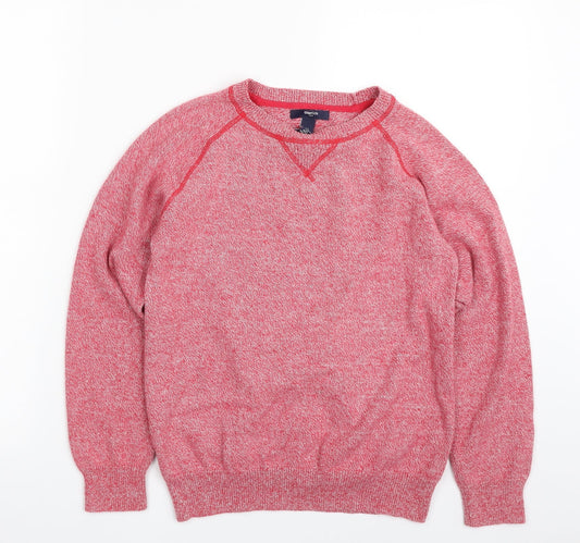 Gap Girls Pink Crew Neck 100% Cotton Pullover Jumper Size 10-11 Years Pullover