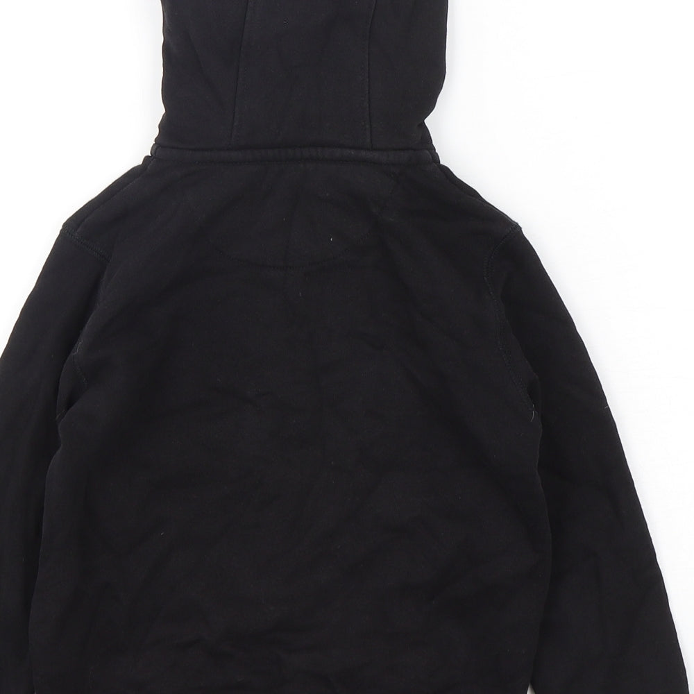 Matalan Boys Black Cotton Full Zip Hoodie Size 5 Years