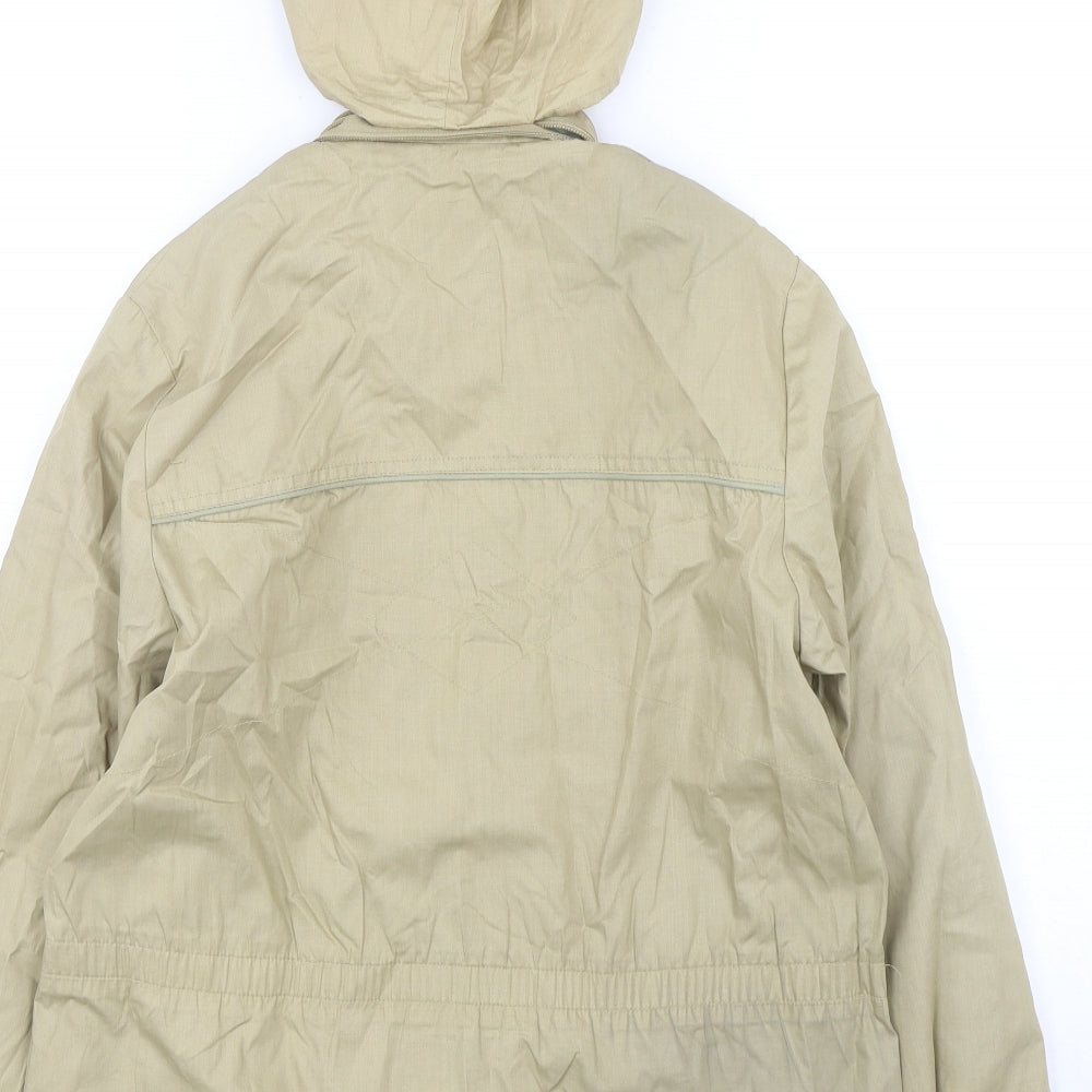 Solar Girl Womens Beige Parka Coat Size 12